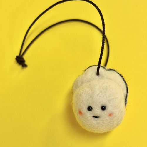 生がきのストラップ】 羊毛フェルト キーホルダー チャーム 傘マーカー