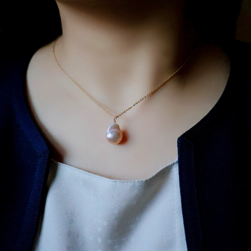 パールが選べる】桜色 ピンク オイスターバロック 淡水パール