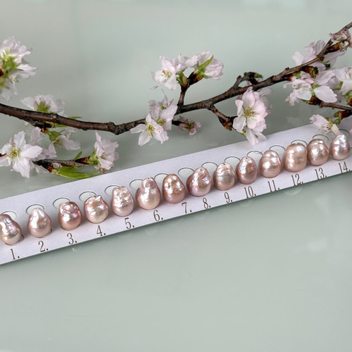 パールが選べる】桜色 ピンク オイスターバロック 淡水パール