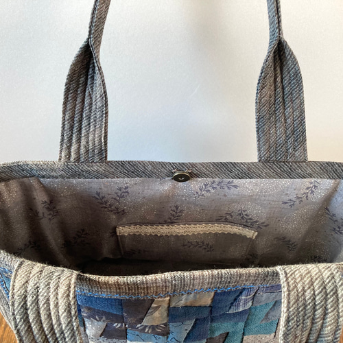 れい様・窓からの風景パッチワークキルトトートバッグ・ショルダー