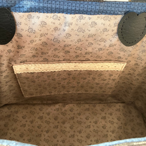 大型 ログキャビンのパッチワークキルトバッグ トートバッグ
