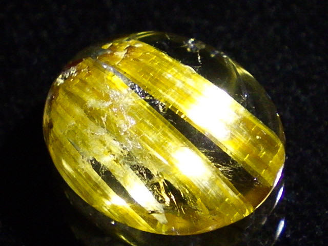 ★極太！★タイチンルチルクォーツ★4.20ct/12.0ｍｍ★天然石太金針水晶★オーバルシェイプ裸石ルースカボション★磨