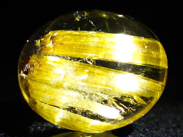 ★極太！★タイチンルチルクォーツ★4.20ct/12.0ｍｍ★天然石太金針水晶★オーバルシェイプ裸石ルースカボション★磨