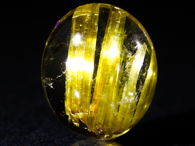 ★極太！★タイチンルチルクォーツ★4.20ct/12.0ｍｍ★天然石太金針水晶★オーバルシェイプ裸石ルースカボション★磨