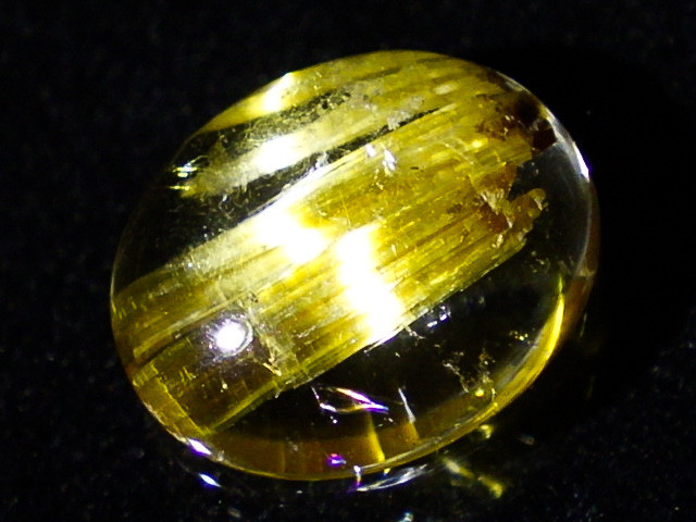 ★極太！★タイチンルチルクォーツ★4.20ct/12.0ｍｍ★天然石太金針水晶★オーバルシェイプ裸石ルースカボション★磨