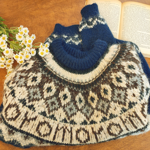 アルパカ毛 ノルディック柄 北欧風 エスニック トップス ゆったり