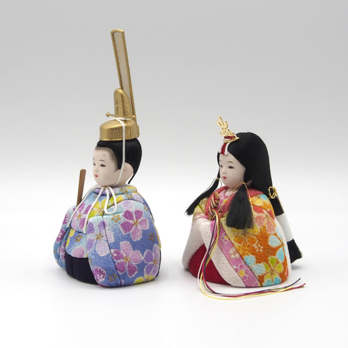 幅20㎝＊ 新井久夫作 木目込ひな人形／ふたば(ちりめん大桜