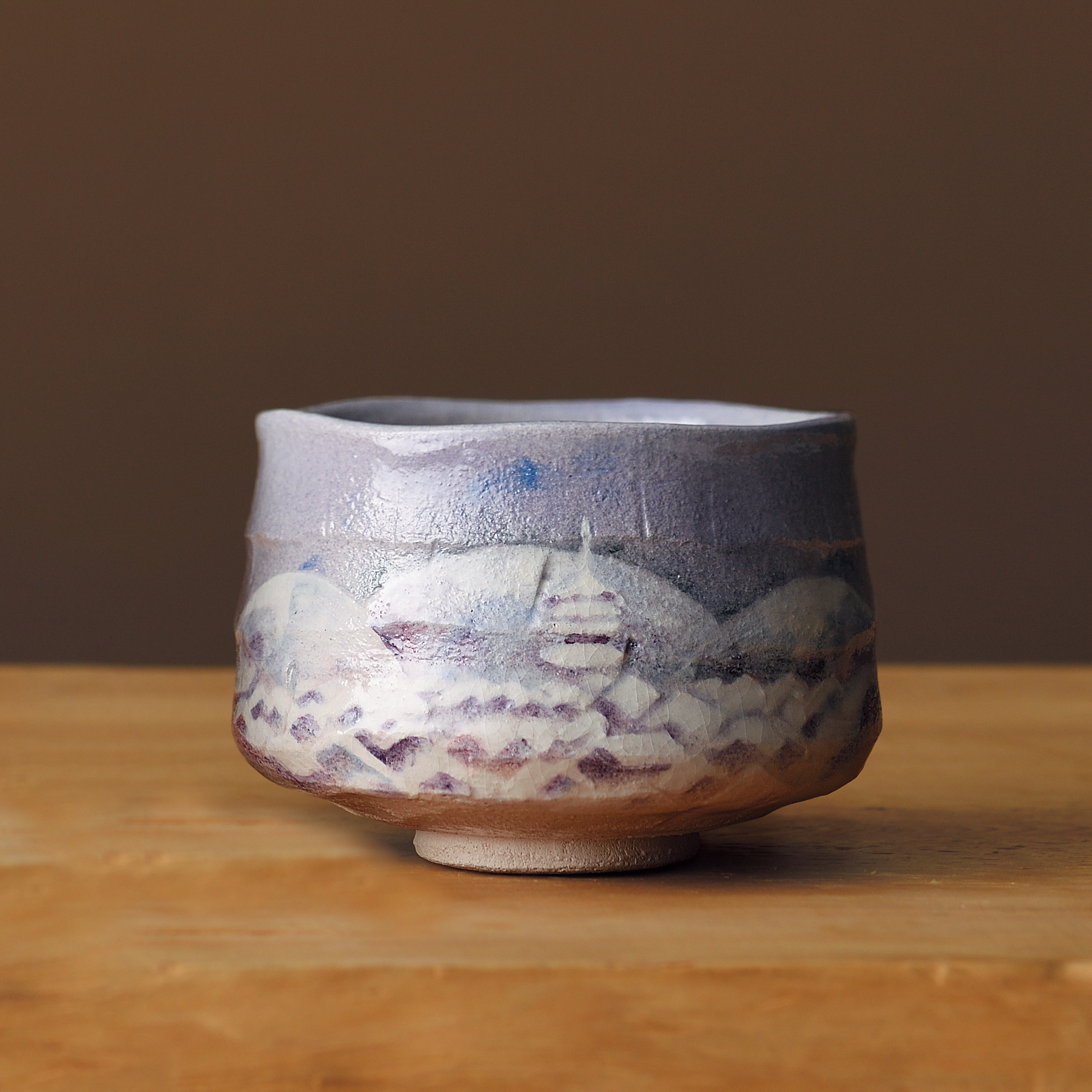 2025年  新作 楽焼〚寺の雪景色〛抹茶碗　茶入印　贈答品　季節茶碗　茶道具 21,450円