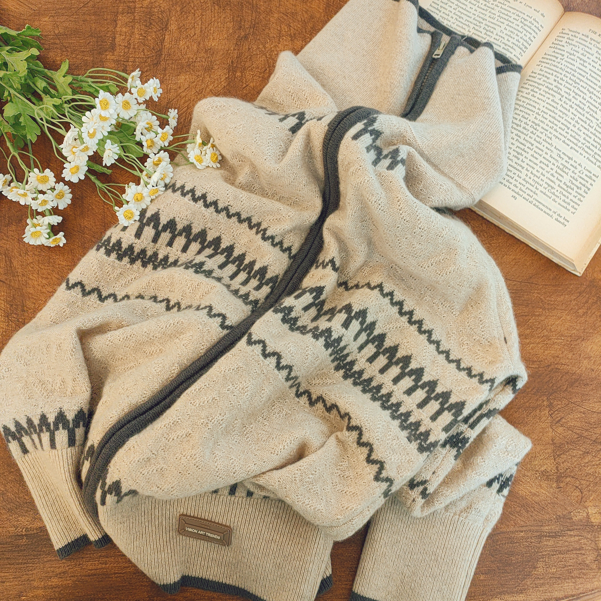 フェアアイル カシミヤ100％ ニットカーディガン＋スカート セットアップ カシミヤセーター カシミヤ100カーディガン