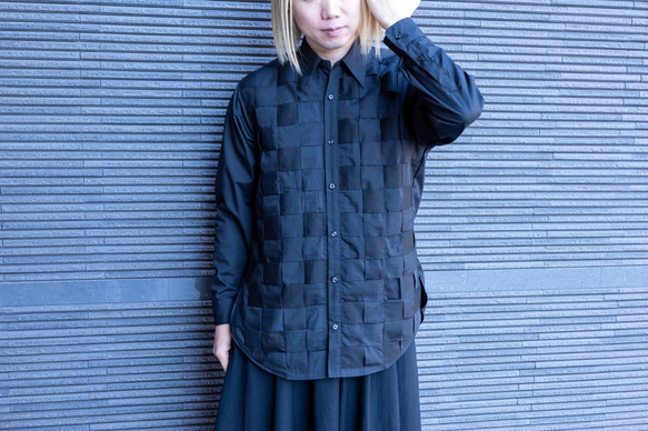 編み込みデザインシャツ 7枚目の画像