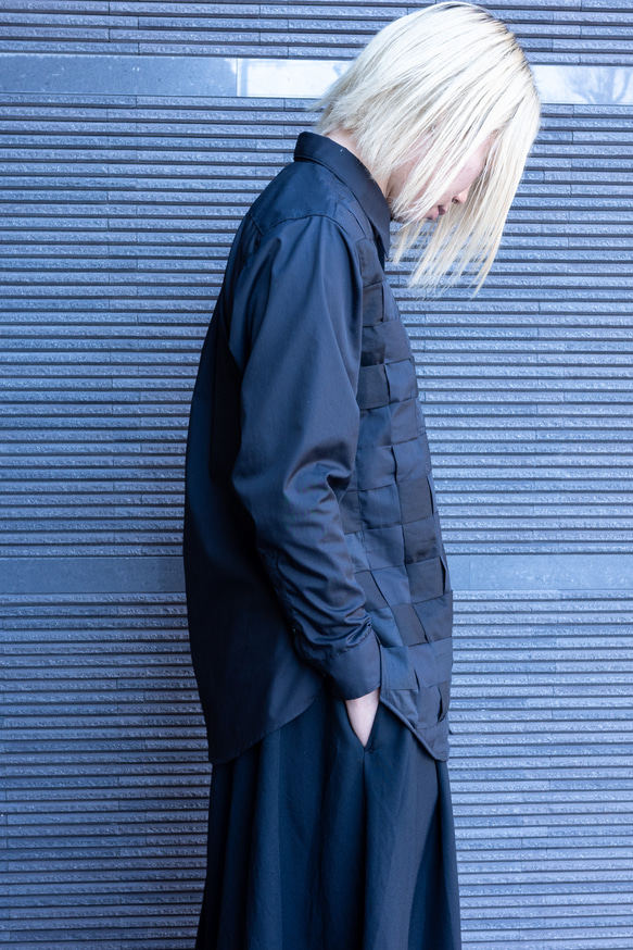 編み込みデザインシャツ 5枚目の画像