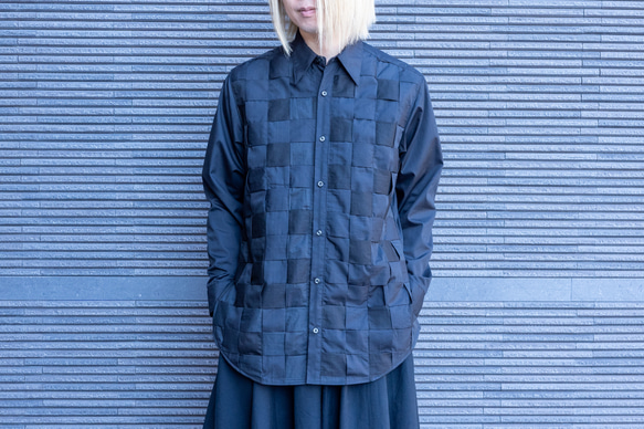 編み込みデザインシャツ 17枚目の画像