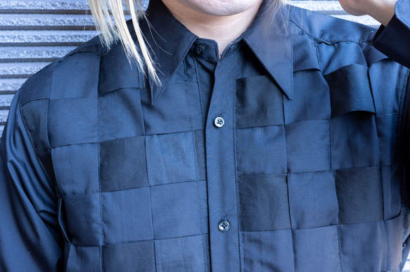 編み込みデザインシャツ 9枚目の画像