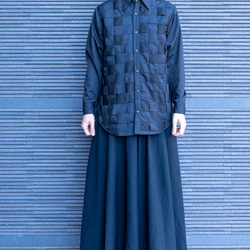 編み込みデザインシャツ 2枚目の画像