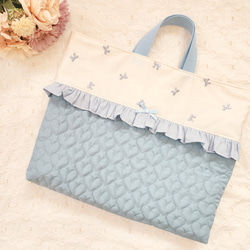 レッスンバック 手提げ 絵本袋 ラビット うさぎ 女の子 ハンドメイド