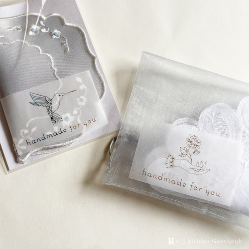 Mag／おしゃれなトレペ箔押しメッセージカード handmade for you 薔薇