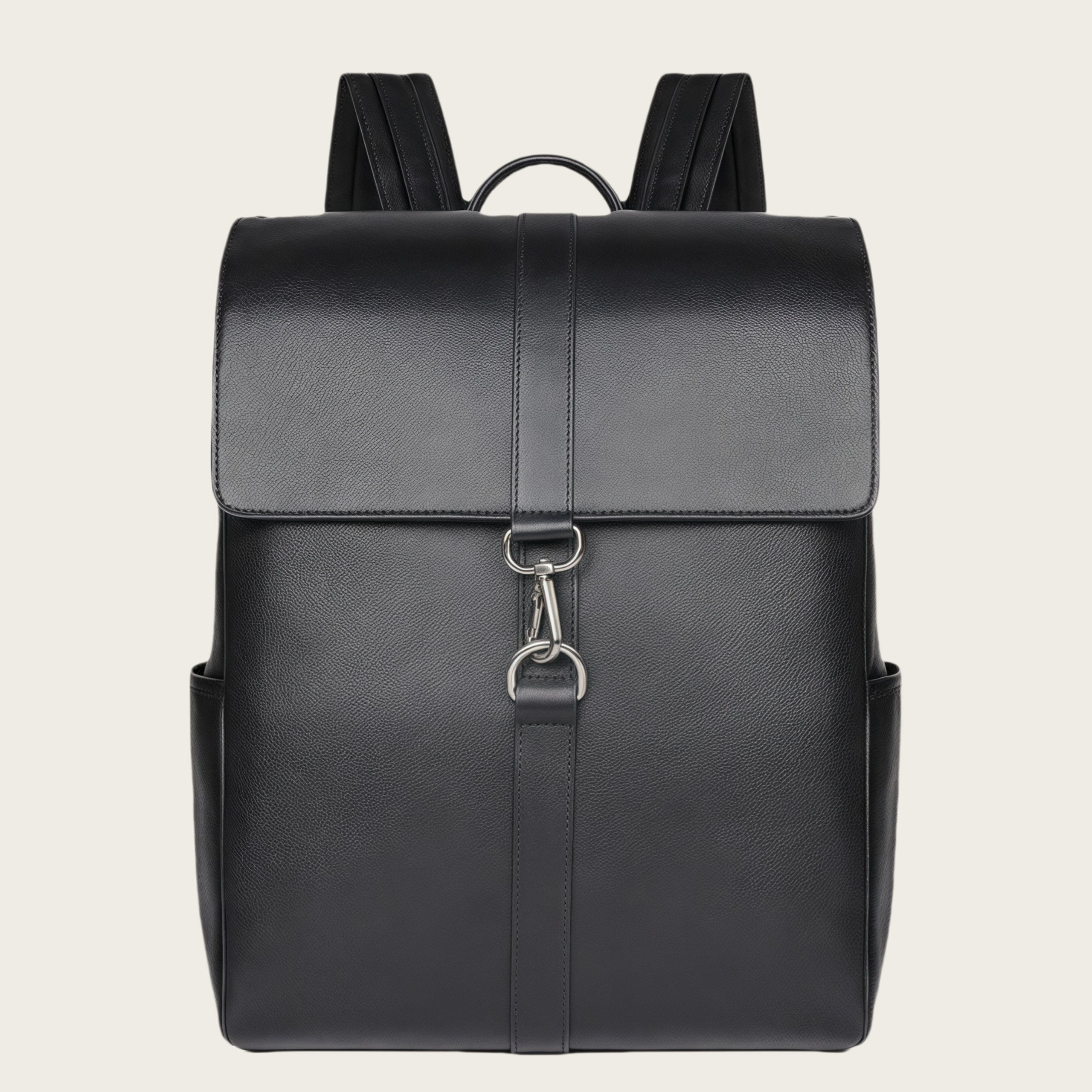 高品位！|上質な厚手な天然軟めな牛革リュック|牛革ビジネスリュック|大容量設計|14インチPC対応