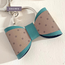 緑 反射板 リフレクター キーホルダー 大人かわいい バッグチャーム リボン クリスマス 通勤  ギフト プレゼント 5枚目の画像