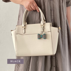 緑 反射板 リフレクター キーホルダー 大人かわいい バッグチャーム リボン クリスマス 通勤  ギフト プレゼント 10枚目の画像