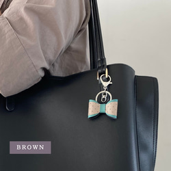 緑 反射板 リフレクター キーホルダー 大人かわいい バッグチャーム リボン クリスマス 通勤  ギフト プレゼント 11枚目の画像