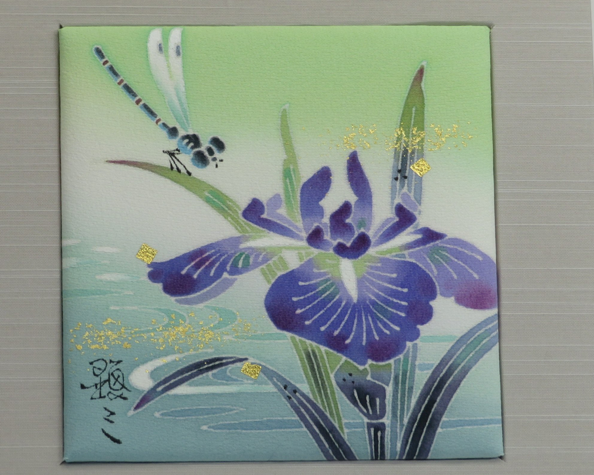 【いととんぼ】染パネル　伝統工芸品⋆結婚祝い⋆銀婚式⋆新築祝い⋆正月飾り⋆インテリアとして日本の四季を楽しんで。