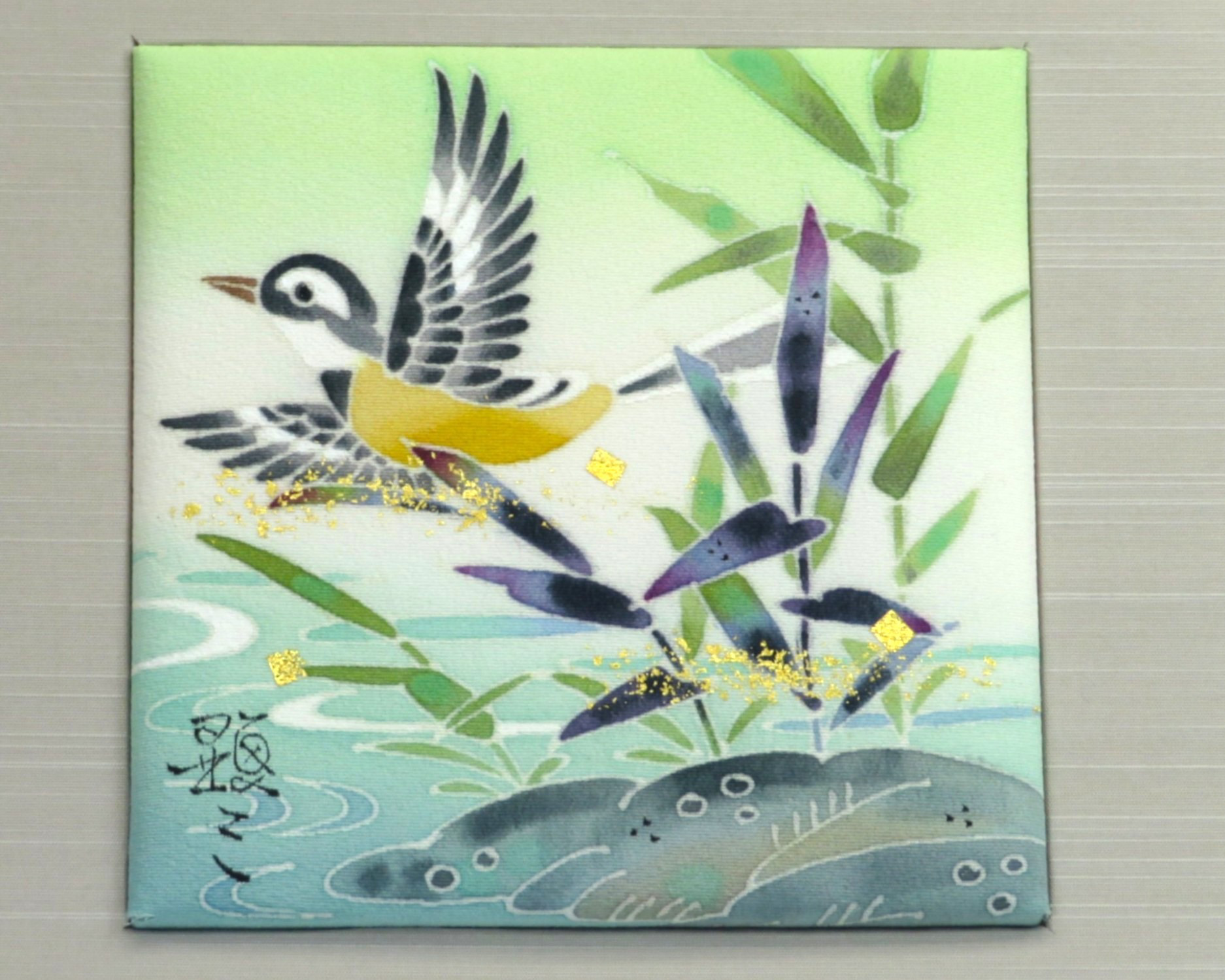 【きせきれい】染パネル　伝統工芸品⋆結婚祝い⋆銀婚式⋆新築祝い⋆正月飾り⋆インテリアとして日本の四季を楽しんで。