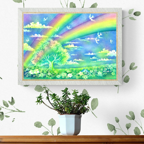 ☆】虹の行方 絵画 てじまともこ 通販 1881492｜Creema(クリーマ)