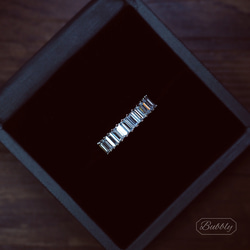 極上の輝き】高炭素ダイヤモンドエメラルドカット フルエタニティ