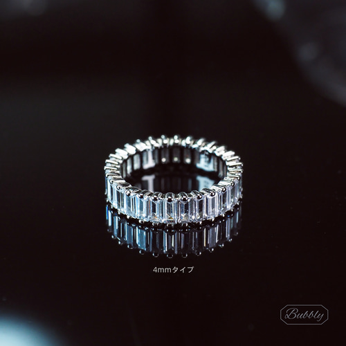 エメラルドカットエタニティリング J-R240827（4週間発送） エメラルドカットエタニティリング J-R240827（4週間発送