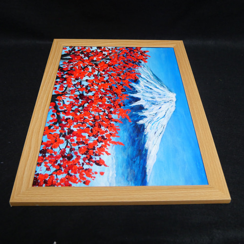 油絵 油彩 油彩画 絵 絵画【富士山と梅の花】 油絵 油彩 油彩画 絵 絵画【富士山と梅の花】 - メルカリ