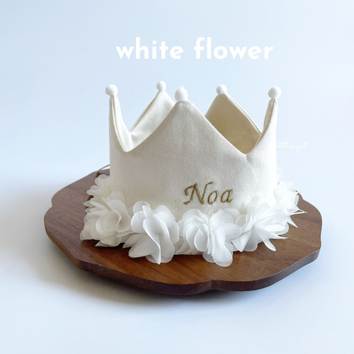 花かんむり*名入れベビークラウン》キッズ 王冠 誕生日 パーティー