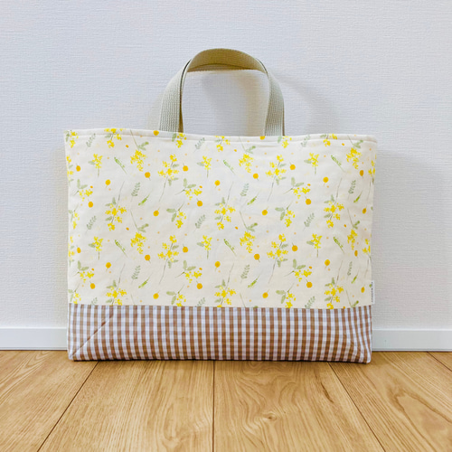 ももり♡レッスンバッグ他 レッスンバッグ】ミモザブーケ レッスンバッグ labriller.relation