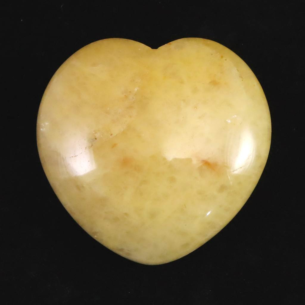 H&E社 サチャロカイエロー アゼツライト　60mmハート  111.0g #41730