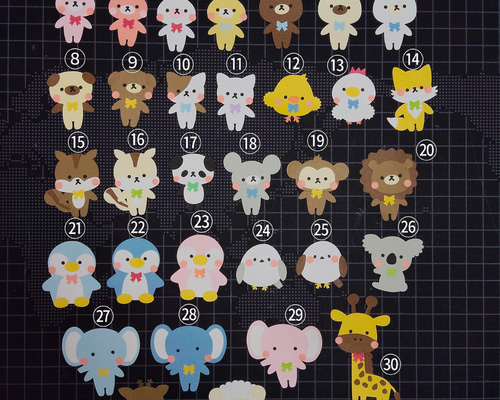 ミニアニマル3枚 クラフトパンチ お好きなアニマル3枚選んで 動物