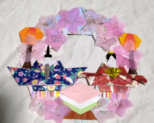 ナイス折り紙 NiceNo1-Origami | 折り紙 ひな祭り 雛人形リース