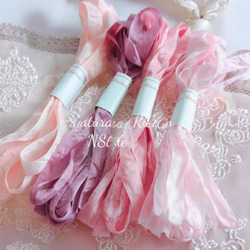 ６mｍ手染め色見本プティ・アンティーク　くしゅくしゅリボン 6色○各1.5M くしゅくしゅリボン 雑貨・その他 アンティーク□Nstyle