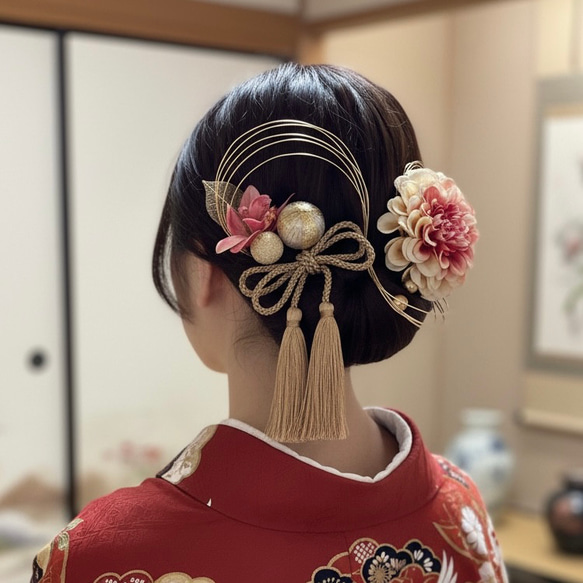 レトロモダン 髪飾り 成人式 結婚式 卒業式 色打掛 袴 晴れ着