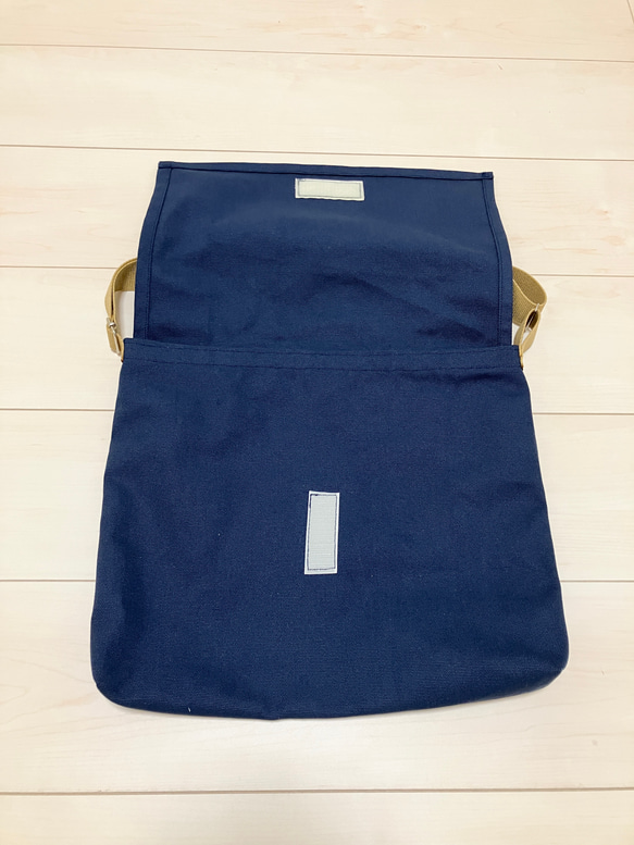 8号帆布シンプルショルダーバック　図書袋　大型図書・A4サイズも！ 4枚目の画像