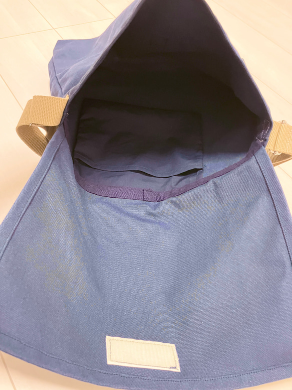 8号帆布シンプルショルダーバック　図書袋　大型図書・A4サイズも！ 6枚目の画像