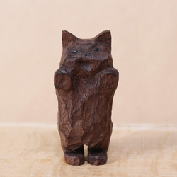 木製 招き猫 中型 茶色 木製 招き猫 中型 茶色 招き猫 木製 茶色 中型