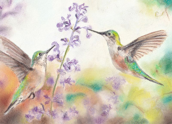 春の奏（パステル画 原画） 絵画 にゃんずら 通販 18816738｜Creema