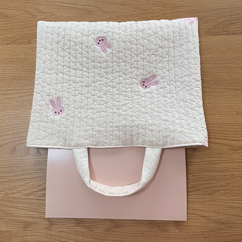 韓国ヌビ レッスンバッグ ♡ 希少！うさぎ柄 刺繍 ヌビバッグ