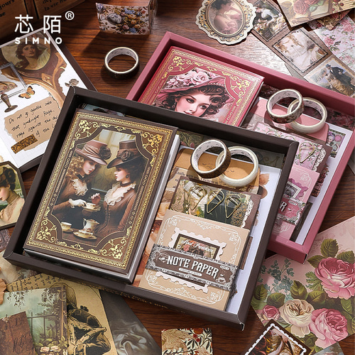 素材セット レトロで温かみのあるギフトシリーズ ギフトボックス