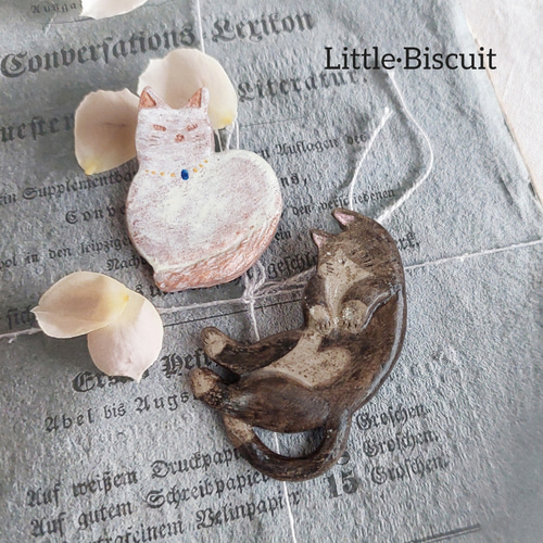 白猫レジンミニブローチ