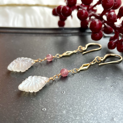 送料無料】 14kgf 天然石 ホワイトシェル×クリスタル ローゼンジ