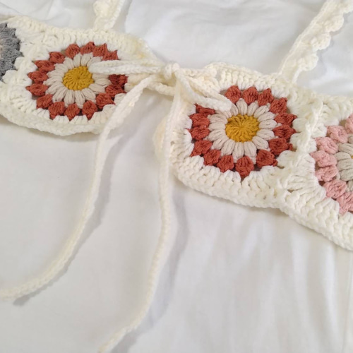 かぎ編み ビスチェ フラワー ハンドメイド 韓国の通販 by mai