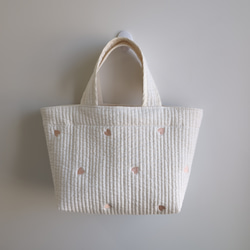 専用商品 ヌビ ランチトートLサイズ✱ハート✱ムーンスター✱ハンドメイド ✱受注制作✱ヌビバッグ Lサイズ/ヌビトートバッグ /ランチ