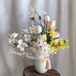 訳あり　造花　木蓮　枝ブーケ　マグノリア　アーティフィシャルフラワー c5本セット 造花 木蓮 マグノリア ホワイト アーティフィシャル