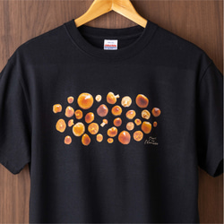 ［着る山菜］森のなめこTシャツ（ホワイト・サンドベージュ・ブラック） 9枚目の画像