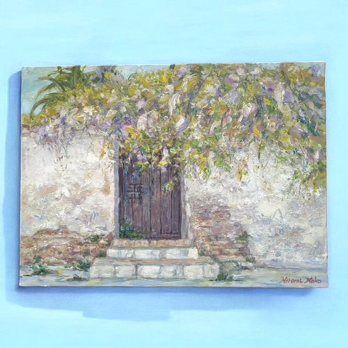 アンダルシアの春(油絵F4、スペイン、グラナダ 、原画) 絵画